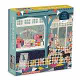 9780735368583-0735368589-Galison Book Haven Puzzle, 1000 Pieces, 20” x 20” – Difficult Jigsaw Puzzle with Stunning & Colorful Artwork of a Book Shop by Victoria Ball – Thick, Sturdy Pieces, Challenging Family Activity