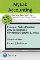 9780137330812-0137330812-Pearson's Federal Taxation 2022 Corporations, Partnerships, Estates & Trusts -- MyLab Accounting with Pearson eText Access Code