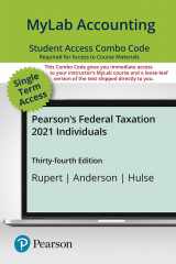 9780136715320-013671532X-MyLab Accounting with Pearson eText -- Combo Access Card -- for Pearson's Federal Taxation 2021 Individuals