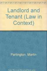 9780297777908-0297777904-Landlord and tenant: Text and materials on housing and law (Law in context)