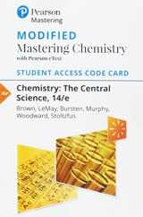 9780134553122-0134553128-Chemistry: The Central Science -- Modified Mastering Chemistry with Pearson eText Access Code