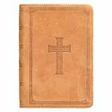 9781642720310-1642720313-KJV Holy Bible, Large Print Compact Bible, Tan Top Grain Premium Leather Bible w/Ribbon Marker, Red Letter Edition, King James Version