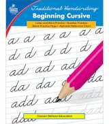 9780887245077-0887245072-Carson Dellosa Beginning Cursive Handwriting Workbook for Kids Ages 7+, Letters, Numbers, and Sight Words Handwriting Practice, Grades 2-5 Cursive Handwriting Workbook, (Traditional Handwriting)