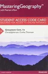 9780134011288-0134011287-Mastering Geography with Pearson eText -- Standalone Access Card -- for Geosystems Core