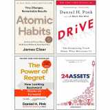 9789124225599-9124225592-Atomic Habits, Drive, The Power of Regret, 24 Assets 4 Books Collection Set