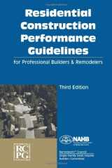 9780867186062-0867186062-Residential Construction Performance Guidelines, Third edition, Contractor Reference