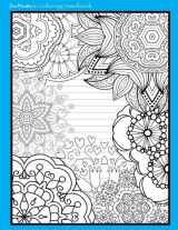9781533100856-1533100853-Coloring Notebook (blue): Therapeutic notebook for writing, journaling, and note-taking with designs for inner peace, calm, and focus (100 pages, ... relaxation and stress-relief while writing.)