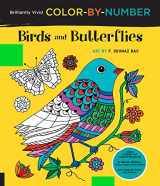 9781589239463-1589239466-Brilliantly Vivid Color-by-Number: Birds and Butterflies: Guided coloring for creative relaxation--30 original designs + 4 full-color bonus prints--Easy tear-out pages for framing
