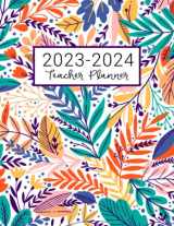 9781076236869-1076236863-Teacher Planner: Lesson Plan for Class Organization | Weekly and Monthly Agenda | Academic Year August - July | Light Tropical Floral Print (2019-2020)