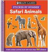 9781645584476-164558447X-Brain Games - Sticker by Number: Safari Animals (For Kids Ages 3-6): A Kid's Sticker Activity Book With More Than 150 Stickers!