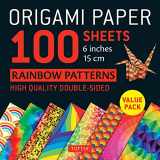 9780804846363-0804846367-Origami Paper 100 Sheets Rainbow Patterns 6" (15 cm): Tuttle Origami Paper: Double-Sided Origami Sheets Printed with 8 Different Patterns (Instructions for 7 Projects Included)