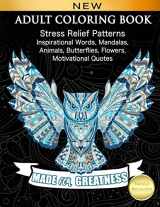 9781983469411-1983469416-ADULT COLORING BOOK: Stress Relief Patterns Inspirational Words, Mandalas, Animals, Butterflies, Flowers, Motivational Quotes