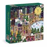 9780735376410-0735376417-Galison Sparkling City – 1000 Piece Foil Puzzle with Illustrations of Colorful Merriments in The City with Gold Foil Accents