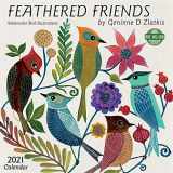 9781631366536-163136653X-Feathered Friends 2021 Wall Calendar: Watercolor Bird Illustrations