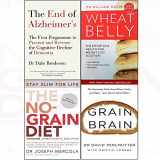 9789123678099-9123678097-End of alzheimer’s, wheat belly, no-grain diet, grain brain 4 books collection set