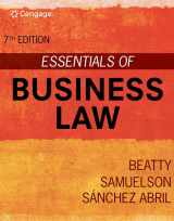 9780357633960-0357633962-Essentials of Business Law (MindTap Course List)