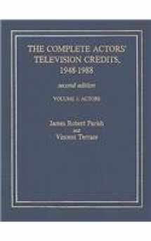 9780810822047-0810822040-The Complete Actors' Television Credits, 1948-1988 vol 1 only (Volume 1)