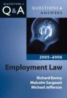9780199291007-0199291004-Employment Law 2006-2007 (Blackstone's Law Questions and Answers)