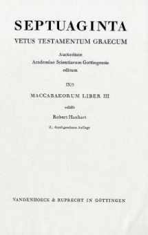 9783525534335-3525534337-Septuaginta. Band 9,3: Maccabaeorum liber III. Hrsg. von Robert Hanhart (German Edition)