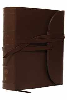 9780718090920-0718090926-NKJV, Journal the Word Bible, Large Print, Premium Leather, Brown, Red Letter: Reflect on Your Favorite Verses