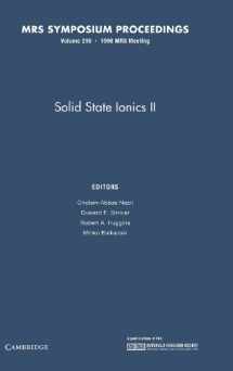 9781558991026-1558991026-Solid State Ionics II: Volume 210 (MRS Proceedings)