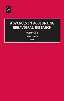 9781848557383-1848557388-Advances in Accounting Behavioral Research (Advances in Accounting Behavioral Research, 12)