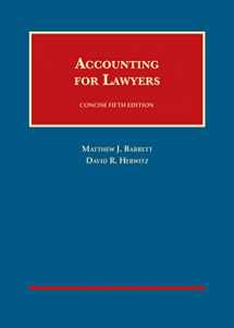 9781599416724-1599416727-Accounting for Lawyers, Concise 5th (University Casebook Series)