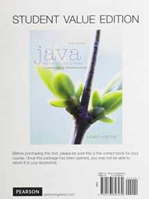 9780133796315-0133796310-Java Software Solutions, Student Value Edition plus MyProgrammingLab with Pearson eText -- Access Card Package (8th Edition)