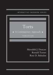 9781640200708-1640200703-Torts, A Contemporary Approach (Interactive Casebook Series)