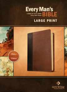 9781496407672-1496407679-Every Man's Bible: New Living Translation, Large Print, TuTone (LeatherLike, Brown/Tan) – Study Bible for Men with Study Notes, Book Introductions, and 44 Charts