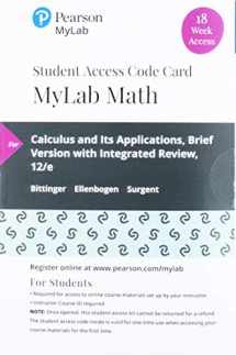 9780135910115-0135910110-Calculus and Its Applications, Brief Version -- MyLab Math with Pearson eText Access Code