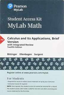 9780135256268-0135256267-Calculus and Its Applications, Brief Version -- MyLab Math with Pearson eText Access Code