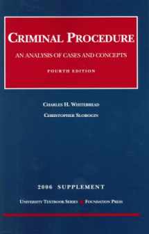 9781599411125-1599411121-Criminal Procedure 2006: An Analysis of Cases and Concepts (University Textbook)