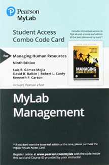 9780135638088-0135638089-Managing Human Resources -- MyLab Management with Pearson eText + Print Combo Access Code