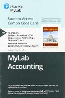 9780135641934-0135641934-Pearson's Federal Taxation 2020 Corporations, Partnerships, Estates & Trusts -- MyLab Accounting with Pearson eText