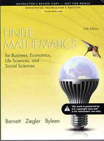 9780321946171-0321946170-Finite Mathematics-Insructor's Review Copy - Annotated Instructor's Edition