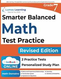 9781940484853-1940484855-SBAC Test Prep: 7th Grade Math Common Core Practice Book and Full-length Online Assessments: Smarter Balanced Study Guide With Performance Task (PT) ... Testing (CAT) (SBAC by Lumos Learning)