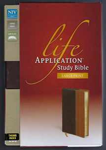 9780310421313-0310421314-NIV, Life Application Study Bible, Second Edition, Large Print, Leathersoft, Brown/Tan, Red Letter Edition, Thumb Indexed
