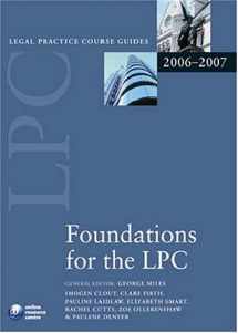 9780199289615-0199289611-Foundations for the LPC 2006-07 (Blackstone Legal Practice Course Guide)