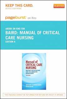 9780323184014-0323184014-Manual of Critical Care Nursing - Elsevier eBook on Intel Education Study (Retail Access Card): Nursing Interventions and Collaborative Management