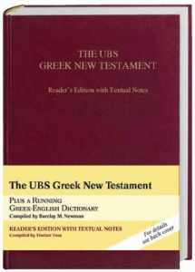 9783438051530-3438051532-The UBS Greek New Testament: Reader's Edition With Textual Notes (Greek and English Edition)
