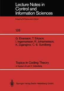 9783540514053-3540514058-Topics in Coding Theory: In honour of Lars H. Zetterberg (Lecture Notes in Control and Information Sciences, 128)