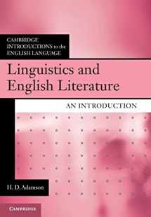 9781107623057-1107623057-Linguistics and English Literature: An Introduction (Cambridge Introductions to the English Language)