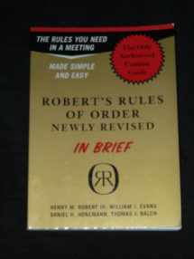 9780306813542-0306813548-Robert's Rules of Order in Brief: The Simple Outline of the Rules Most Often Needed at a Meeting, According to the Standard Authoritative Parliamentary Manual, Revised Edition