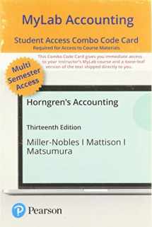 9780136715290-013671529X-Horngren's Accounting -- MyLab Accounting with Pearson eText + Print Combo Access Code