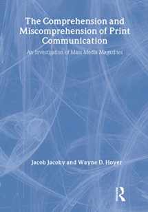 9780805800876-0805800875-The Comprehension and Miscomprehension of Print Communication