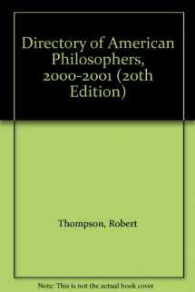 9781889680170-1889680176-Directory of American Philosophers, 2000-2001 (20th Edition)