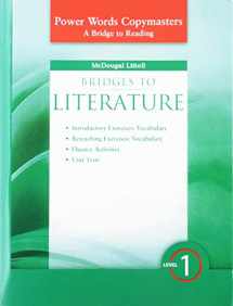 9780618950928-0618950923-Bridges to Literature: Power Words Copymasters: A Bridge to Reading Level 1 Level I