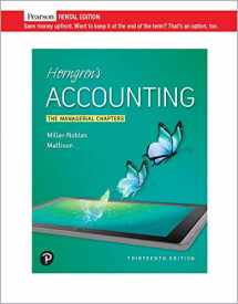 9780135982235-0135982235-Horngren's Accounting: The Managerial Chapters [RENTAL EDITION]