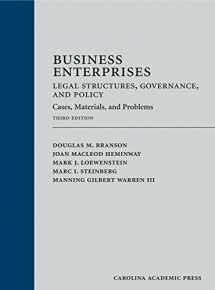 9781522103981-1522103988-Business Enterprises―Legal Structures, Governance, and Policy: Cases, Materials, and Problems